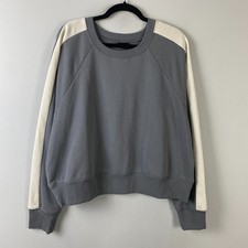 Torrid Raglan Sweatshirt Womens 2X Gray Pullover Cropped Crew Neck