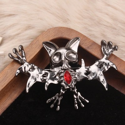 Bat Shaped Brooch Mysterious Dark Accessory Gothic Outfits Jackets Costumes