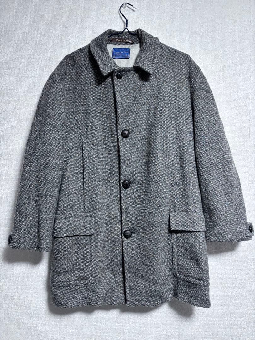 Pendleton 1980s USA Wool Herringbone Chester Coat… - image 2