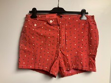 ISAIA MENS SWIMMING RED POLKA DOTS SHORTS NEW WITH IMPERFECTION SZ L MADE ITALY