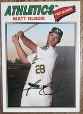 Topps 2018 Archives 1977 Matt Olson #110 Athletics Baseball
