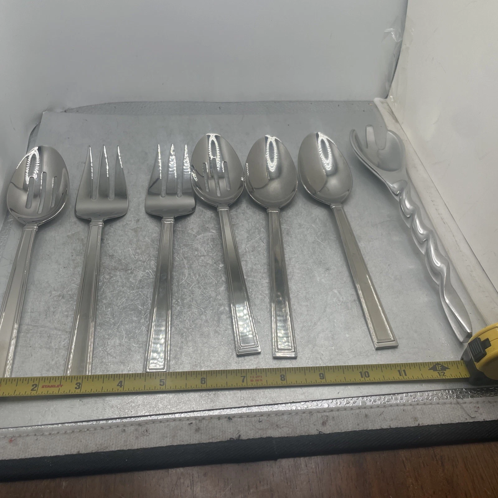 SERVING Set 6 piece GORHAM Flatware 18/10 Stainless And Ini Serving Spoon