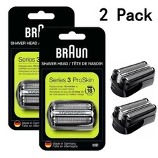 2 Pack Braun Series 3 32B Shaver Replacement Head ProSkin Electric Shavers UK