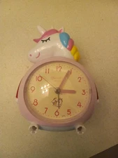 UNICORN KIDS DOUBLE BELL ALARM WITH BACK LIGHT CLOCK (ML457) 