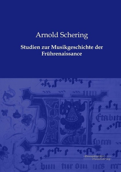 Studien Zur Musikgeschichte Der FrüHrenaissance Arnold Schering-image