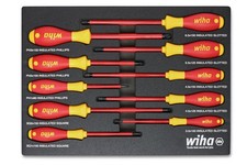 Wiha Softfinish Screwdriver Tray Set Insulated 10Pc