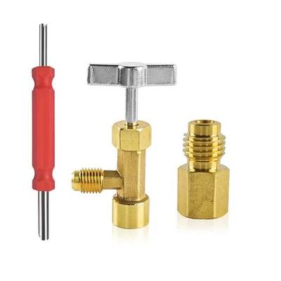 FALVFUN R134a Can Tap Self-Sealing & Puncture Vehicle Refrigerant Dispenser Valve