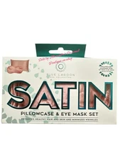 Blue Lagoons Spa Collection Satin Pillowcase And Eye Mask Pink Healthy Hair Skin
