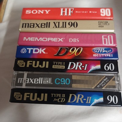 Blank Cassette Lot Maxwll XLII 90 UDXL II Fugi Sony TDK Memorex  New Sealed