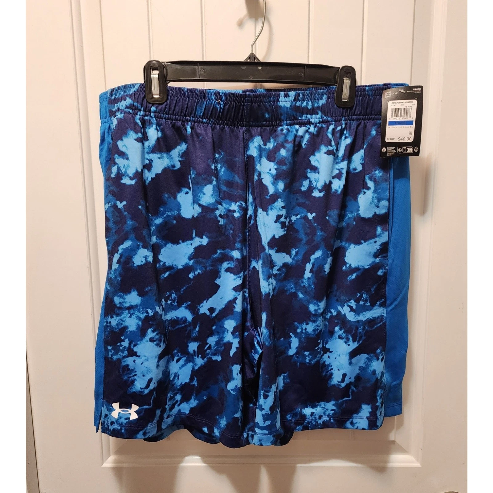 Under Armour Men's XL UA Tech Vent Printed Shorts Aqua Blue Camo NWT!