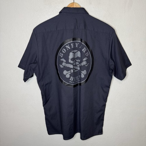 Dickies Boneyard Beer Work Shirt Men’s Large Bend Oregon Rockabilly Button Up