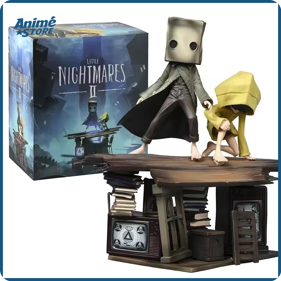 Figurine Little Nightmares Six et Mono, statue de collection de jeu vidéo 22cm