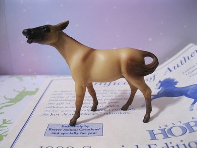 Breyer Stablemates 1998 Just About Horses Grullo Mule and COA - New