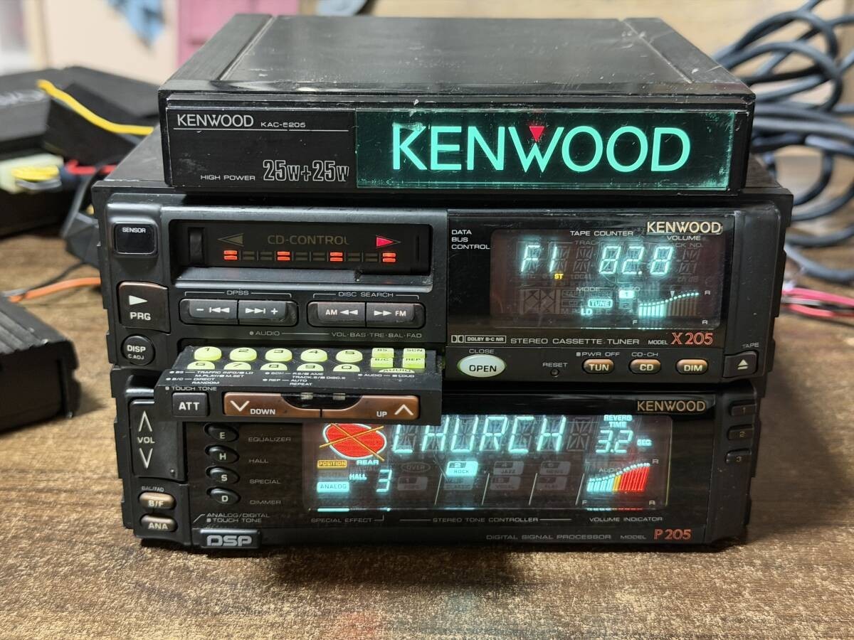 Rare Vintage Kenwood KRC X205 KTC P205 KAC 5205 622 521 Audio