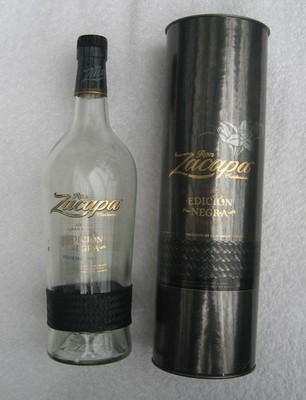 Dekorflasche leer ZACAPA Ron centenario edición negra