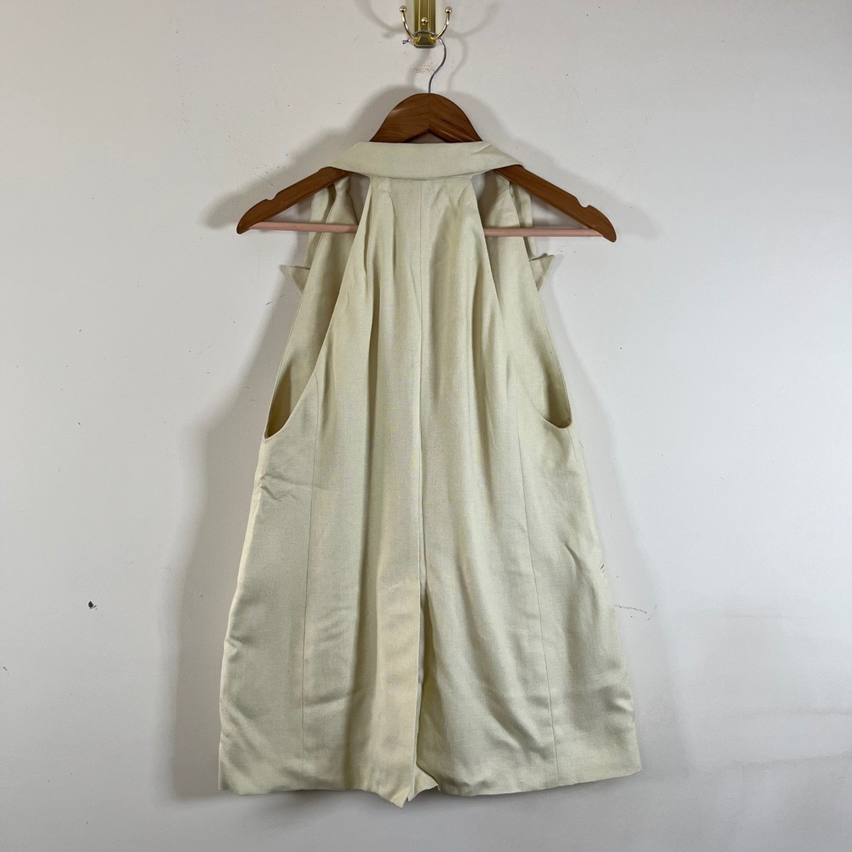 Stella McCartney Blazer Vest Double Breasted Cream Womens 44 Corpcore Chic View 5