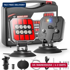 Wireless Trailer Lights Magnetic, 110 Rotatable Wireless Trailer Lights Kit, Po
