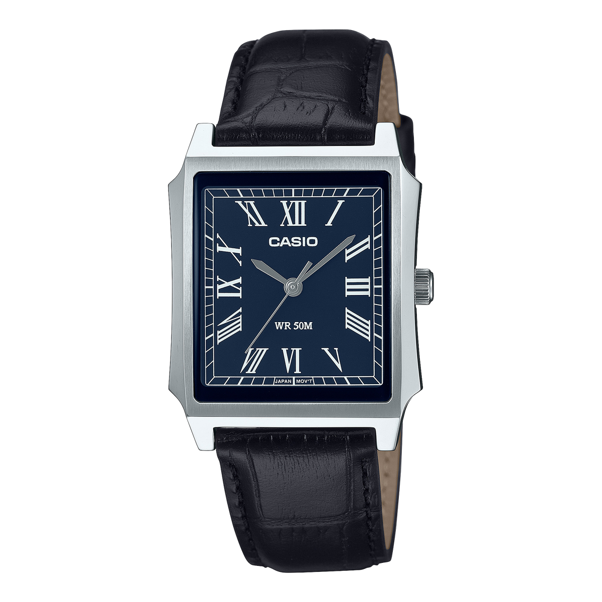 CASIO Mens Wristwatch MTP-B190L-2BV Leather Blue Vintage | eBay