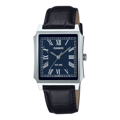 CASIO Mens Wristwatch MTP-B190L-2BV Leather Blue Vintage