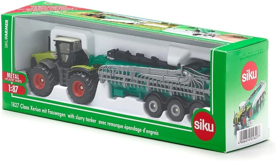 siku 1827, Claas Xerion with Vacuum Tanker, 1:87, Metal/Plastic, Green, Extendab - Image 3 of 4