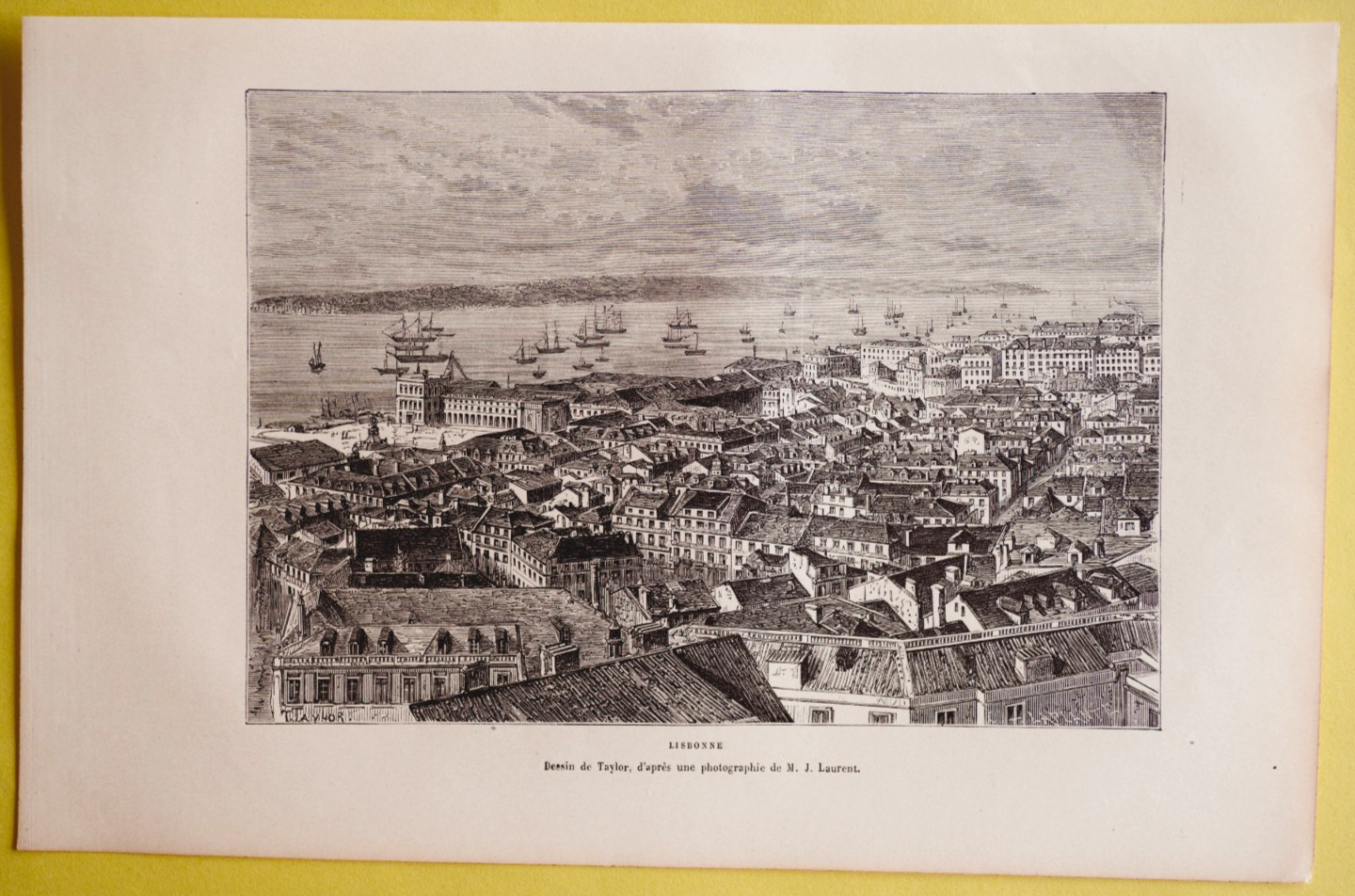 1875 Reclus print LISBON, PORTUGAL, #71