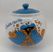 Rare Vintage 2004 Sesame Place Workshop Ceramic Cookie Monster Cookie Jar