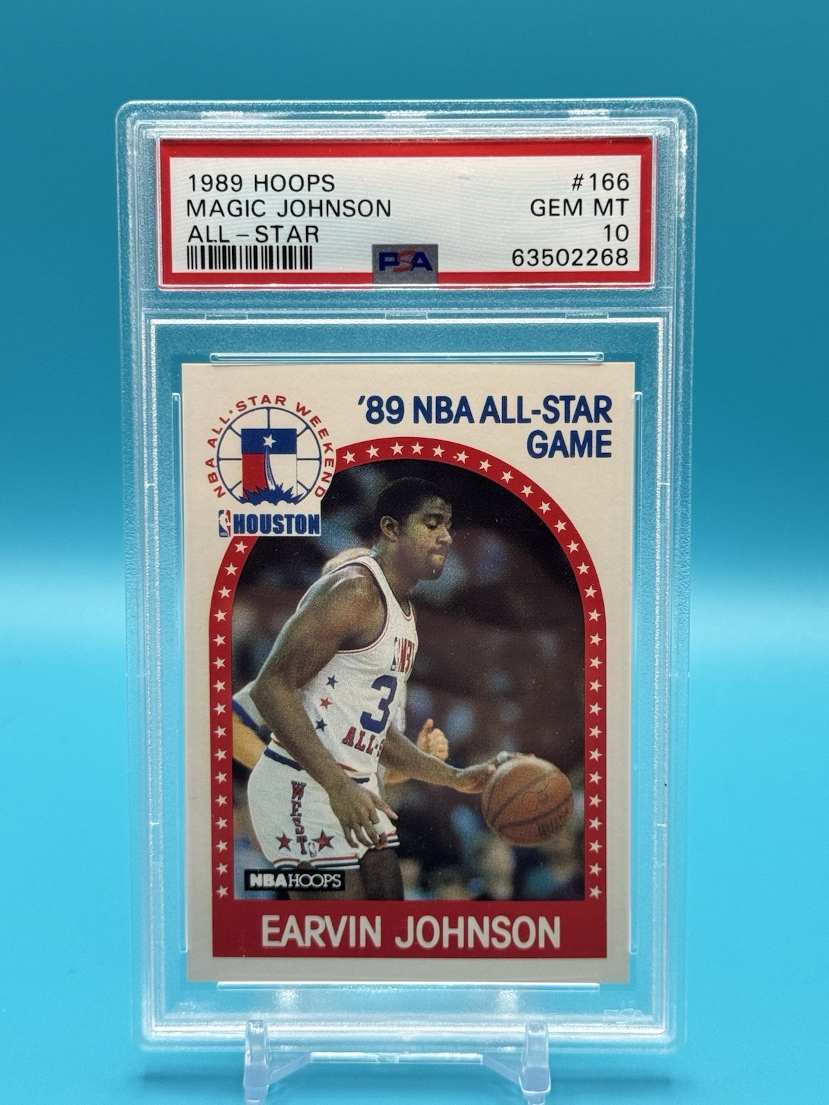 1989 HOOPS ALL-STAR #166 EARVIN MAGIC JOHNSON PSA 10 Los Angeles Lakers HOF