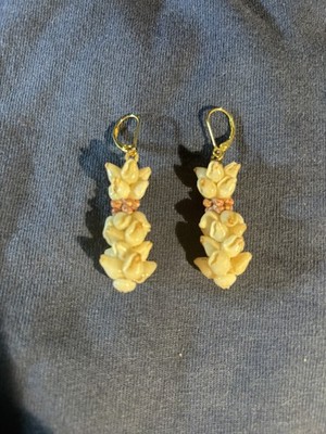 pineapple sea shell earrings
