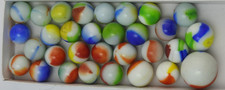 Vintage Glass Marbles Lot of 31 Mixed Colors Swirl Patch Shooter Collectible