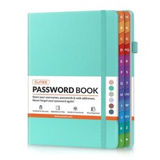 Password Book with Colorful Alphabetical Tabs, Password Books for Seniors, Pa.