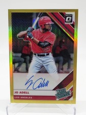 Jo Adell 2020 Panini Donruss Optic Rated Rookie Gold Auto /10 #RPS-JA Angeles 