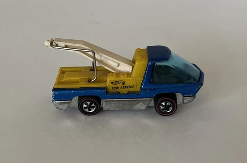 Vintage 1969 Hot Wheels Redline The Heavyweights Blue Yellow Tow Truck Hong Kong