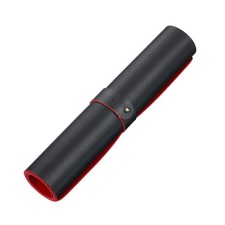 Desk Mat Protector PU Leather Laptop Pad Writing Mat Black/Red 23.62x11.81 Inch