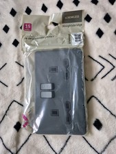 Knightsbridge Screwless Double Switched Socket 2-Gang 13A 230v Anthracite