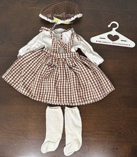 Addy Birthday Pinafore and Snood Pleasant Company American Girl Addy s Retired