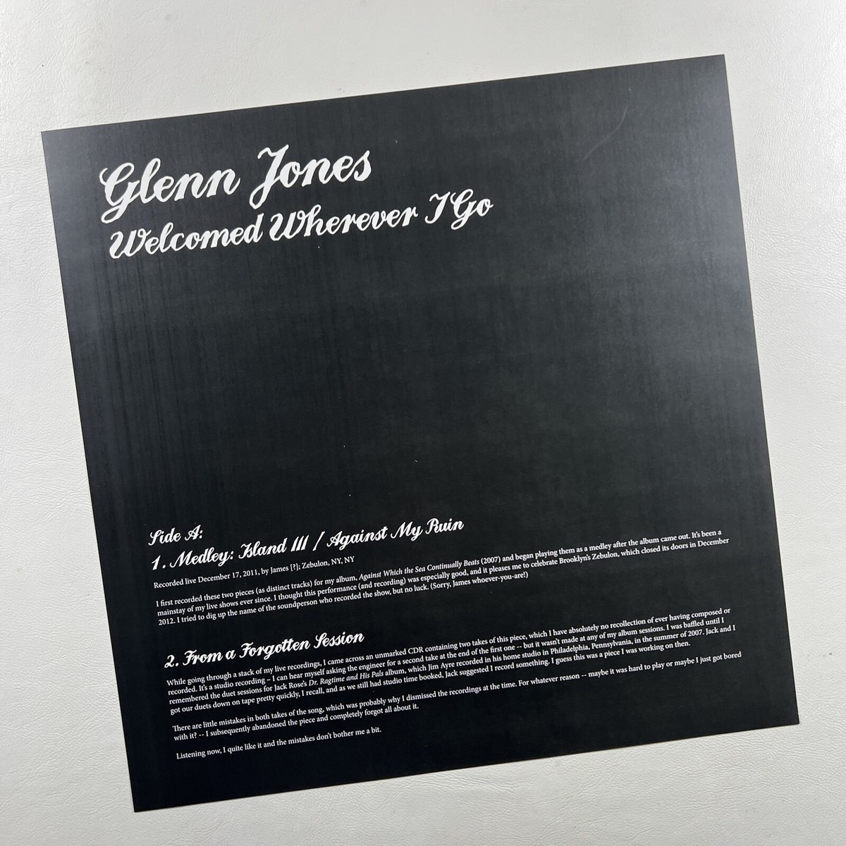 洋楽 Glenn Jones Welcomed Wherever I Go Glenn Jones – Welcomed Wherever I Go – Vinyl (12