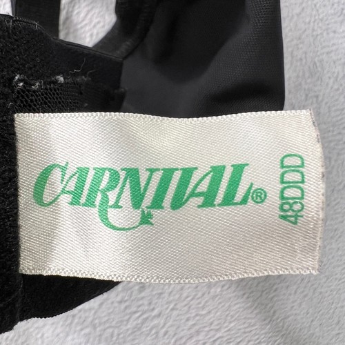 Carnival Black Bra Full Coverage Underwire Adjustable Straps 48DDD - Picture 4 of 9