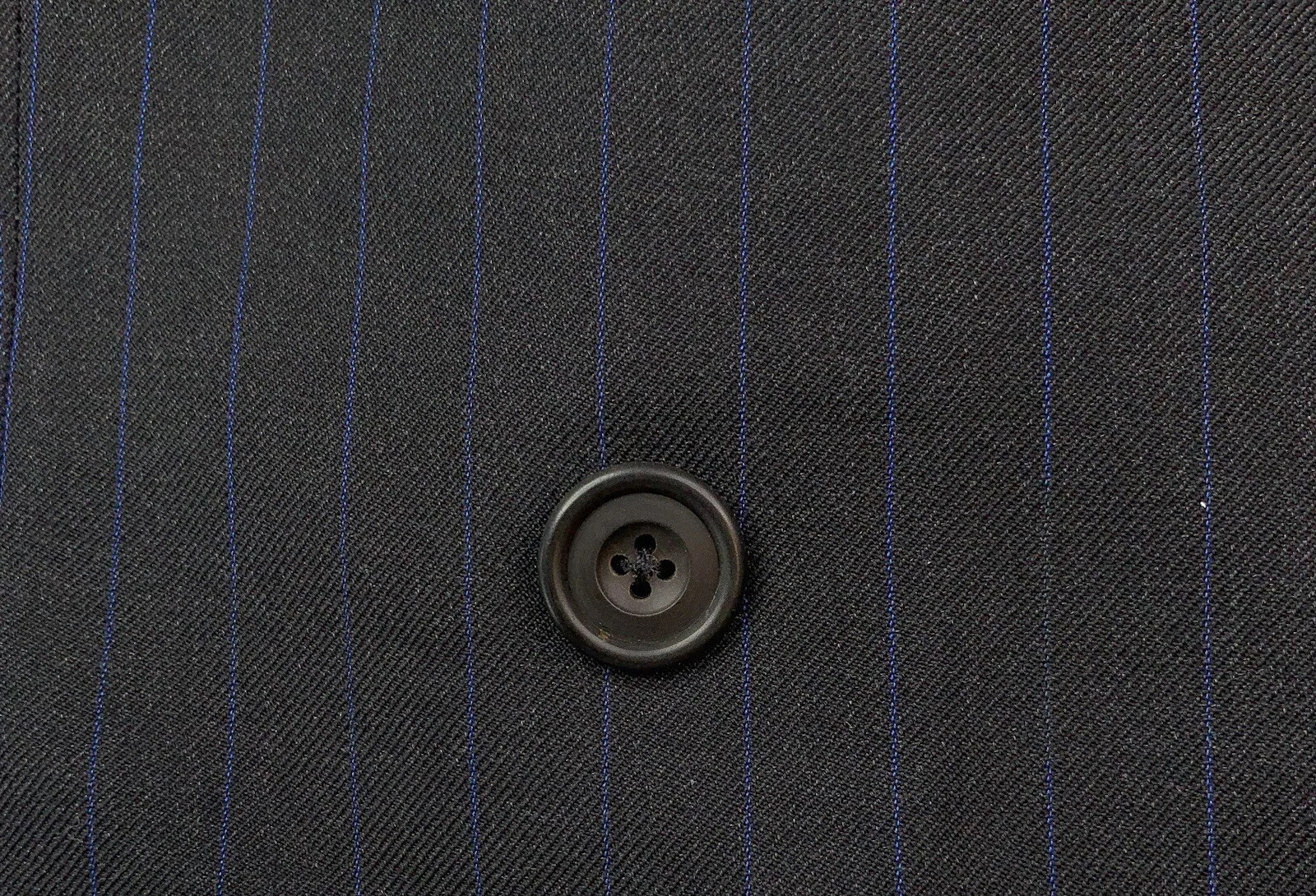 Tuta uomo 42 S Denham & Goddard antracite gessato doppiopetto lana fila Savile