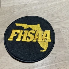 FLORIDA HIGH SCHOOL ATHLETIC ASSOCIATION EMBROIDERED PATCH IRON-ON FHSAA
