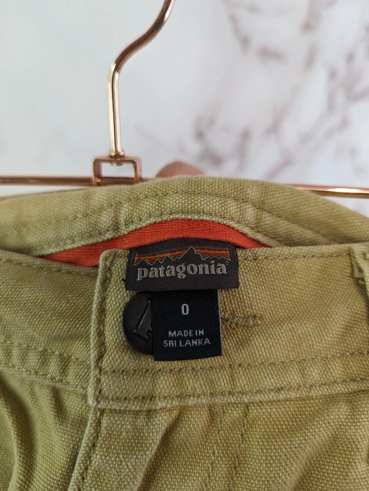 Shorts Patagonia Feminino 0 XS Marrom Todas as Estações Mistura de Cânhamo Roupa de Trabalho de Lona - Imagem 3 de 4