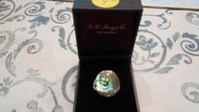 SZ. 7 .925 SILVER AND MULTI COLOR SHELL RING