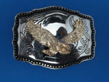 NEW OLD STOCK USA EAGLE DESIGN METAL BELT BUCKLE MADE IN USA NO3 076