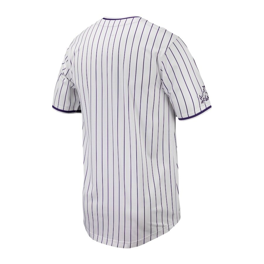 TCU Horned Frogs Nike White Pinstripe Full-Button Official NCAA