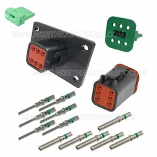 6 Pin Black Deutsch DT DT04-6P-L012 DT06-6S Waterproof Flange Connector