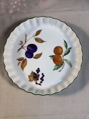 Royal Worcester Oven To Tableware 9'' Quiche Tart Flan Dish Evesham Vale