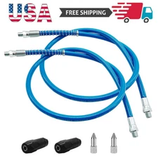 6 Piece Grease Gun Hose Kit, 39 Inch Flex Grease Hose Extension,Sharp Nozzles#