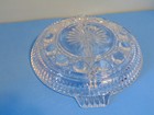 Vintage Indiana Clear Glass Button and Cane Windsor Round  Divided Relish Dish — photo 6