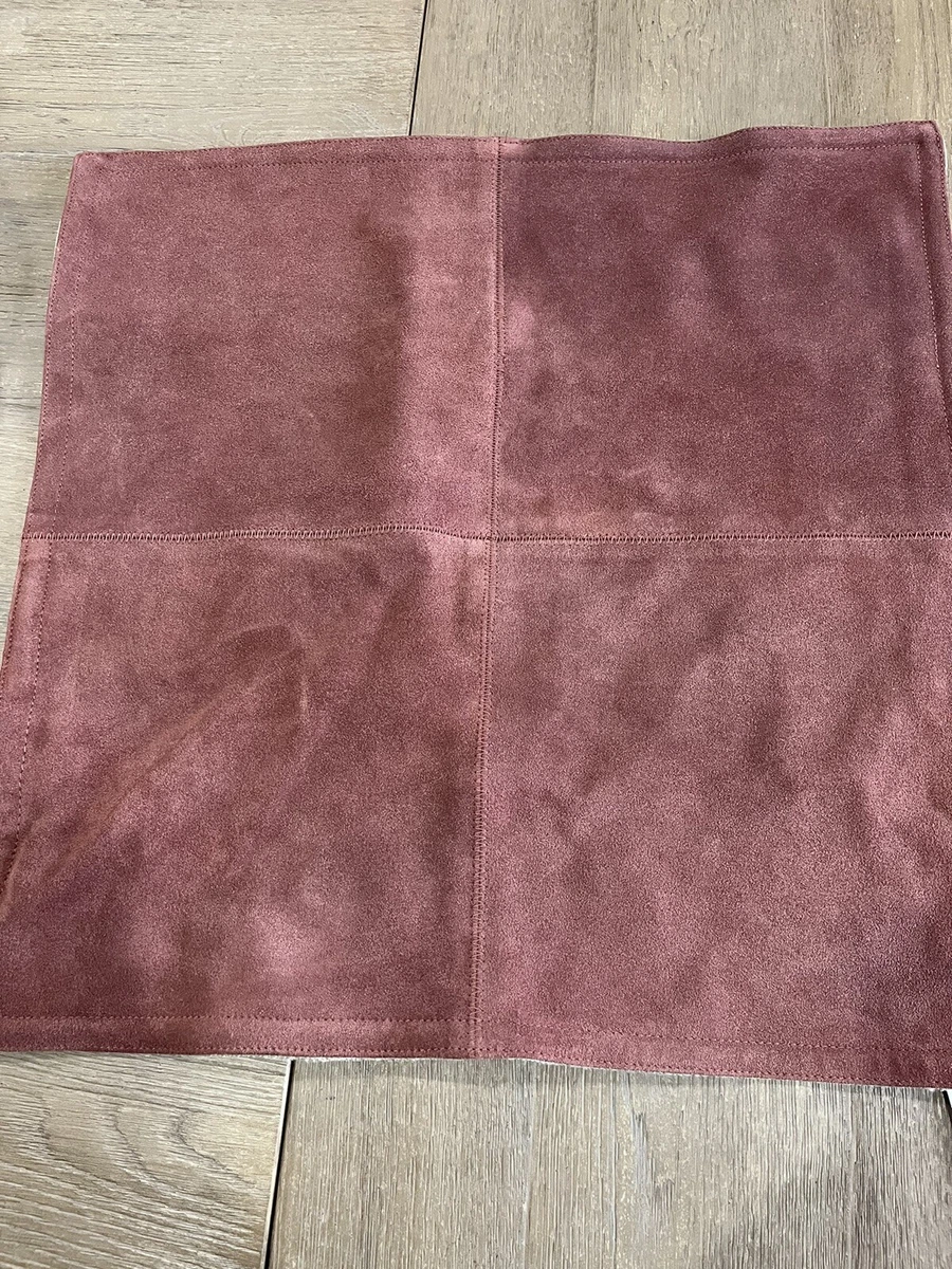 Pottery barn top leather pillow