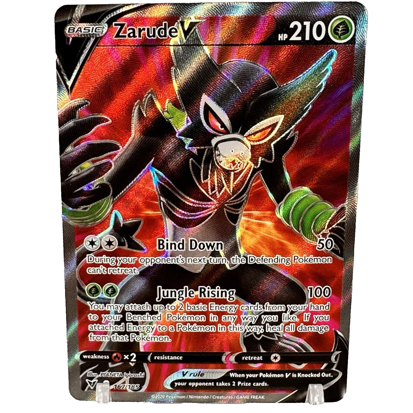 Zarude V 167/185 Vivid Voltage Full Art Holo Rare Pokemon Card
