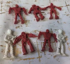 Lot Of 7 Tim Mee Toys Galaxy Laser Star Team Space Action Figures Aliens VTG